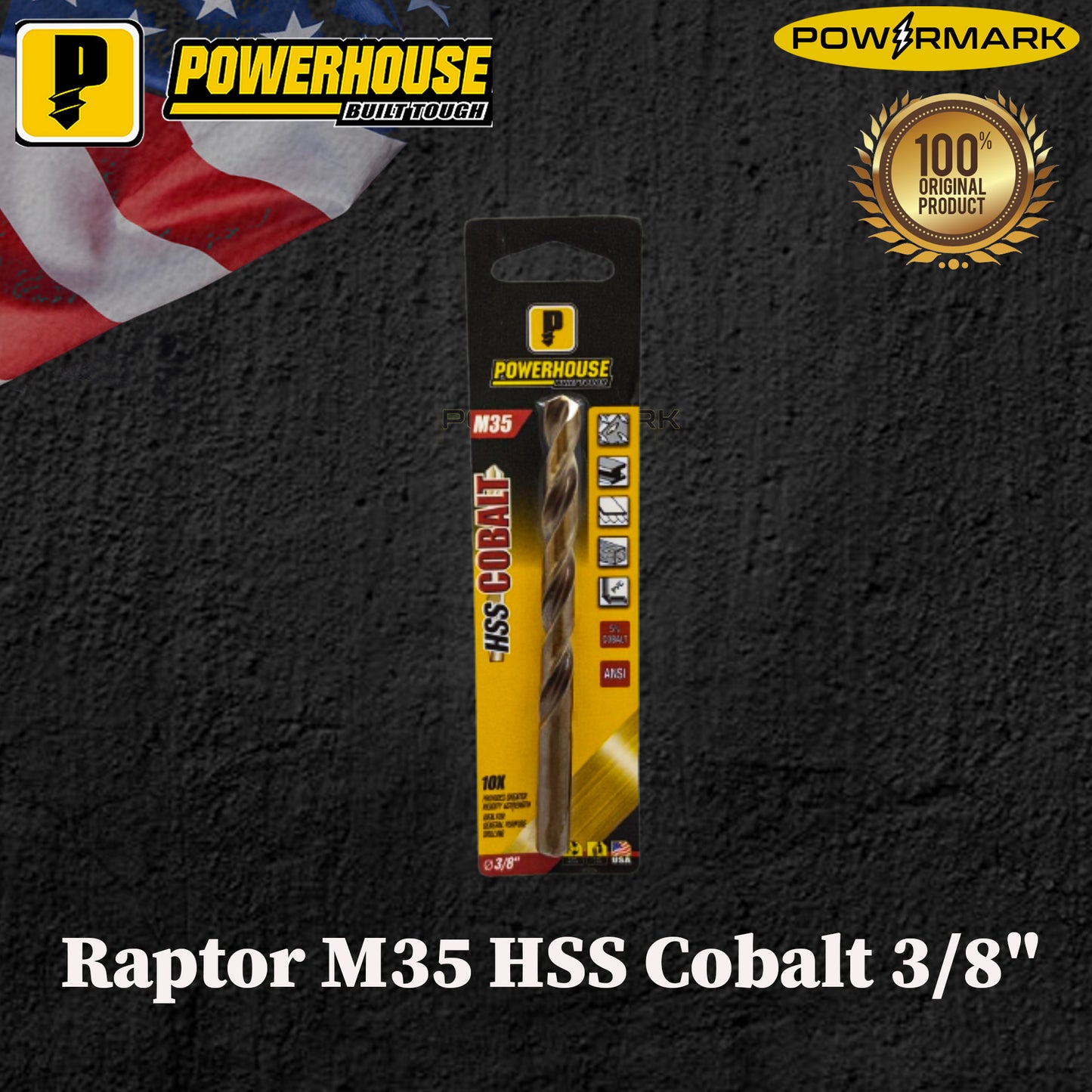 POWERHOUSE Raptor M35 HSS Cobalt 3/8"