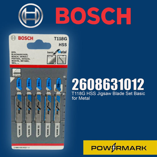 BOSCH 2608631012 T118G HSS Jigsaw Blade Set Basic for Metal