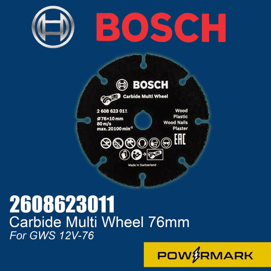 BOSCH 2608623011 Carbide Multi Wheel 76mm for GWS 12V-76