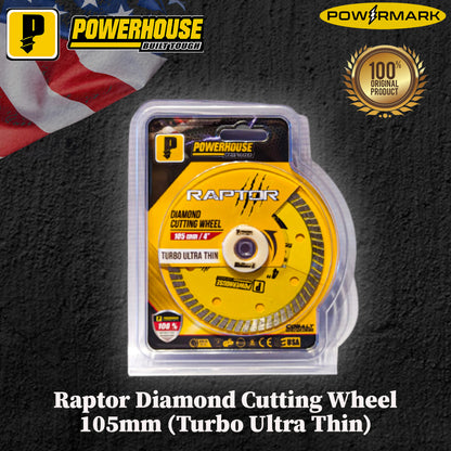 POWERHOUSE Raptor Diamond Cutting Wheel 105mm (Turbo Ultra Thin)