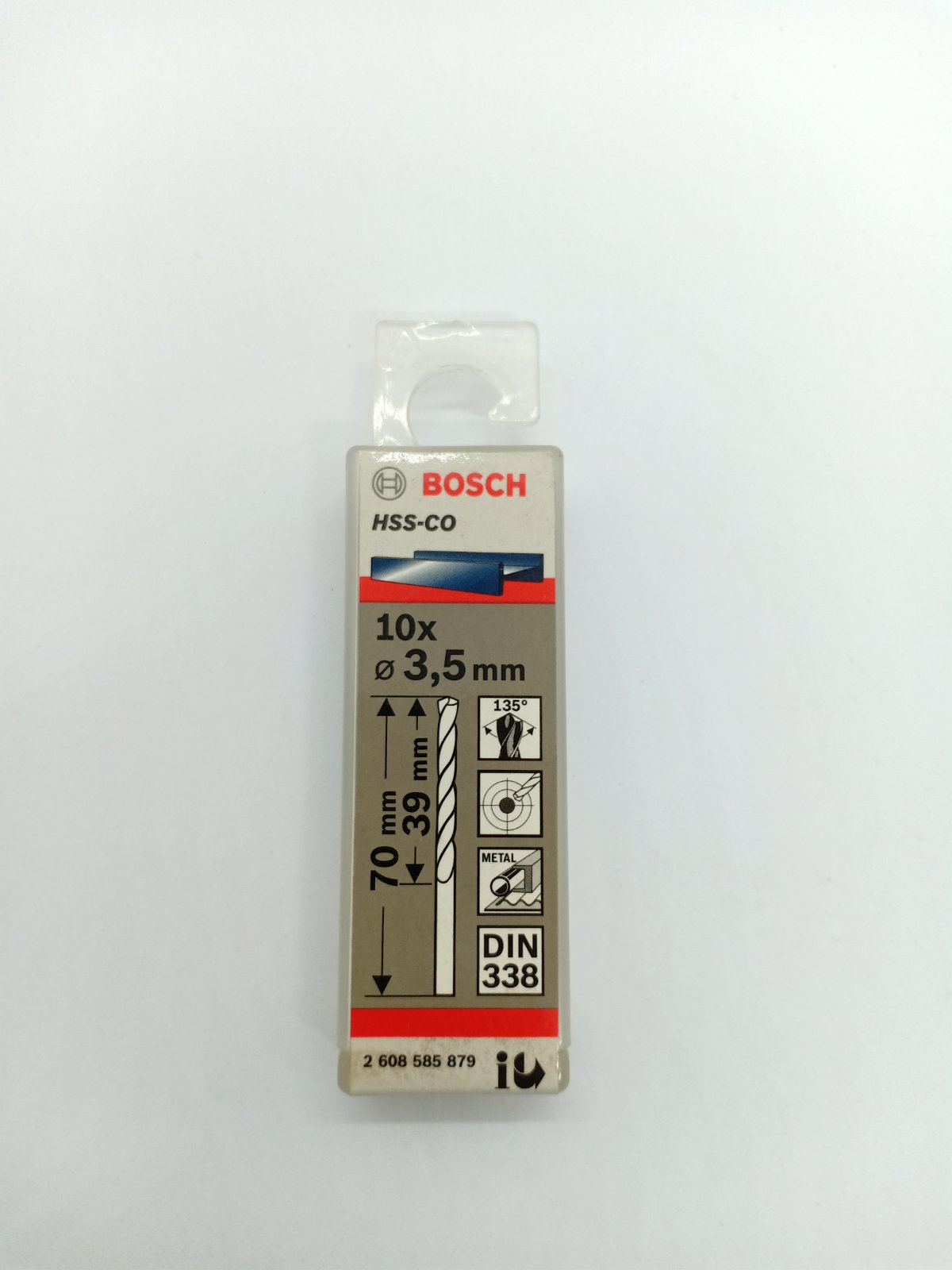 BOSCH 2608585879 HSS-CO Drill Bits for Stainless 3.5 mm (10 pcs.)