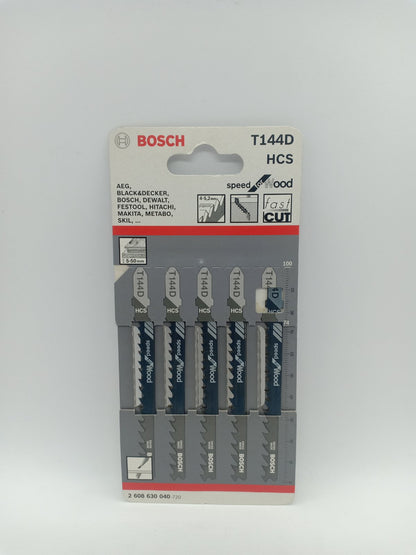 BOSCH 2608630040 T144D HCS Jigsaw Blade Set Speed for Wood