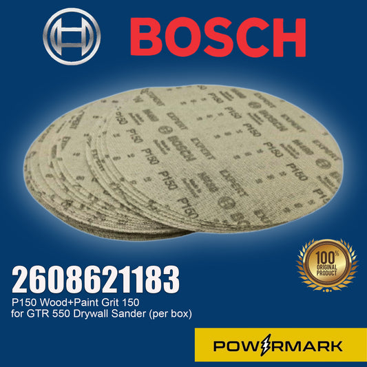 BOSCH 2608621183 P150 Wood+Paint Grit 150 for GTR 550 Drywall Sander