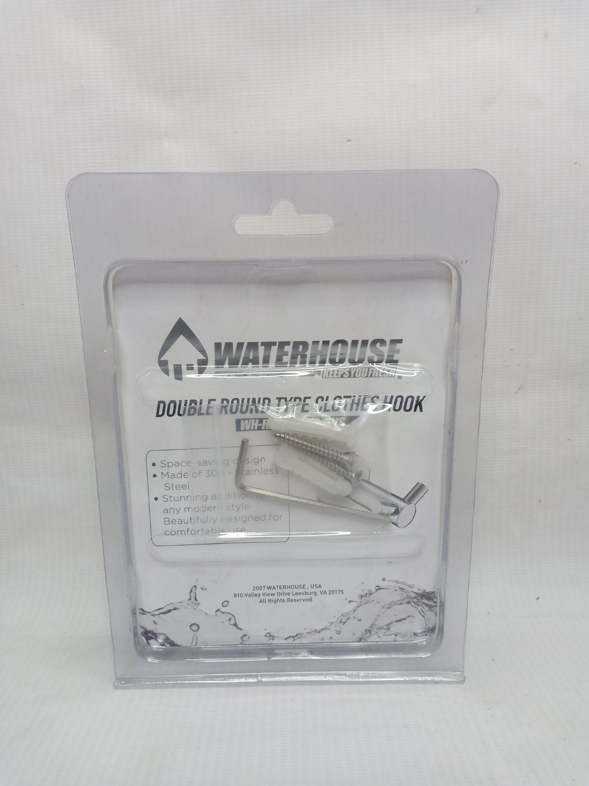 WATERHOUSE WH-RNDHOOK2-SUS Double Round Type Clothes Hook