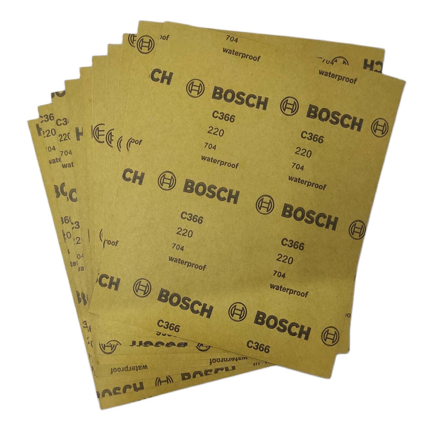 BOSCH 2608621315 Grit 220 Sanding Paper (10pcs)