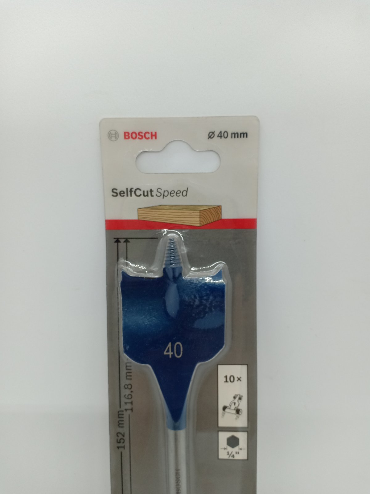 BOSCH 2608595502 Self Cut Speed Spade Bit Hexagon 40 mm