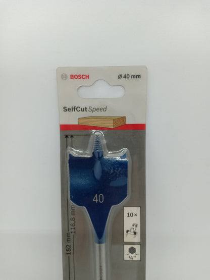 BOSCH 2608595502 Self Cut Speed Spade Bit Hexagon 40 mm