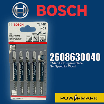 BOSCH 2608630040 T144D HCS Jigsaw Blade Set Speed for Wood