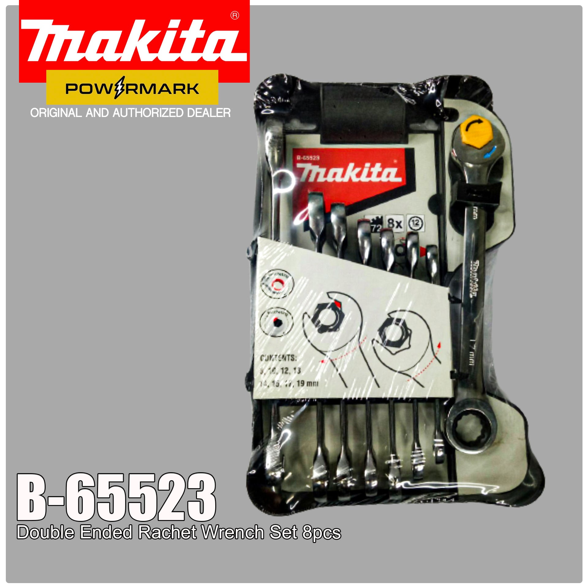 MAKITA B-65523 Double Ended Rachet Wrench Set 8pcs. – Powermark