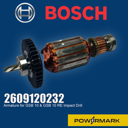 BOSCH 2609120232 Armature for GSB 10 & GSB 10 RE Impact Drill