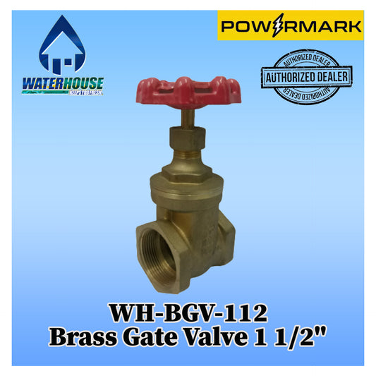 WATERHOUSE WH-BGV-112 Brass Gate Valve 1 1/2"