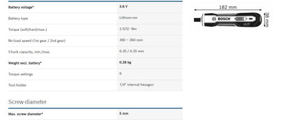 BOSCH GO Gen 2 Cordless Screwdriver (Solo Tool)