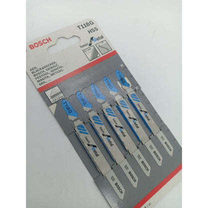 BOSCH 2608631012 T118G HSS Jigsaw Blade Set Basic for Metal