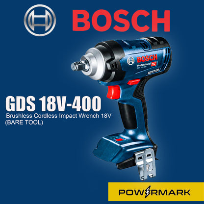 BOSCH GDS 18V-400 Brushless Cordless Impact Wrench 18V (BARE TOOL)