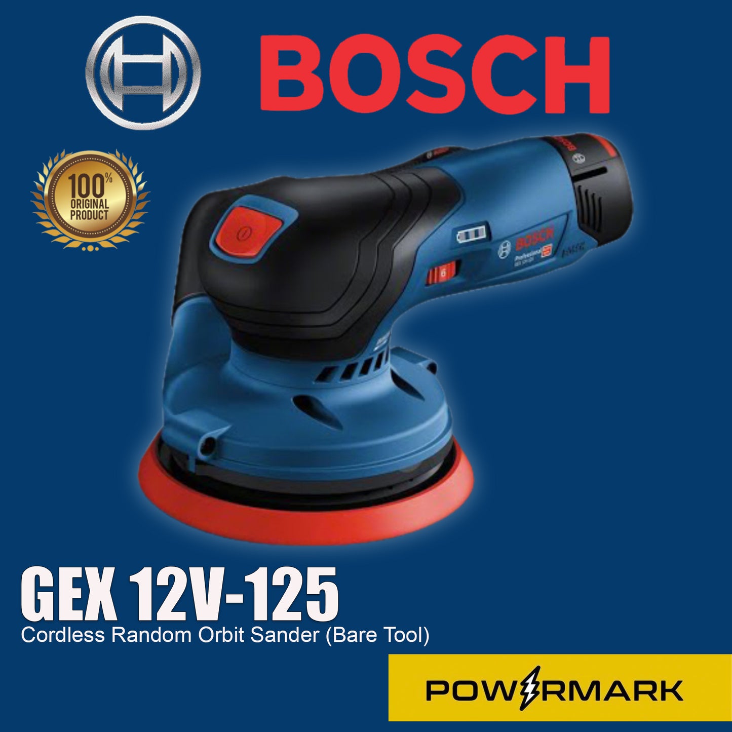 BOSCH GEX 12V-125 Cordless Random Orbit Sander (Bare Tool)