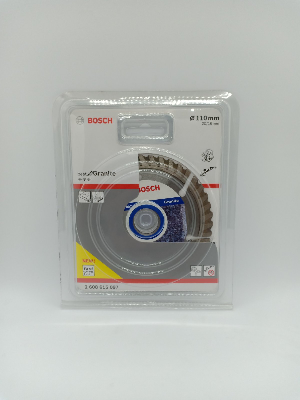 BOSCH 2608615097 Diamond Cutting Blade Best for Granite 110 mm x 20 / 16 mm