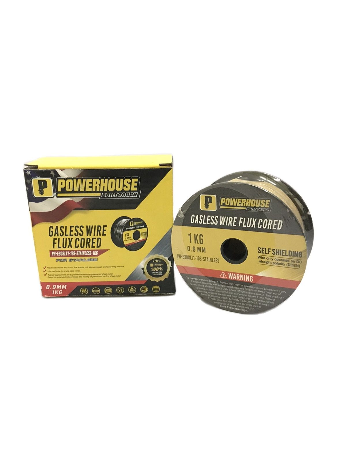 POWERHOUSE PH-E308LT1-16S-STAINLESS-1KG Gasless MIG Wire Flux Cored for Gasless Stainless Welding