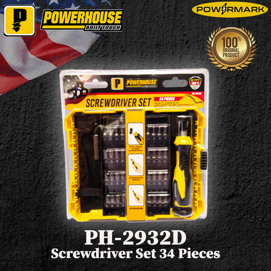 POWERHOUSE PH-2932D Screwdriver Set 34 Pieces