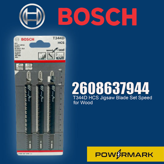 BOSCH 2608637944 T344D HCS Jigsaw Blade Set Speed for Wood