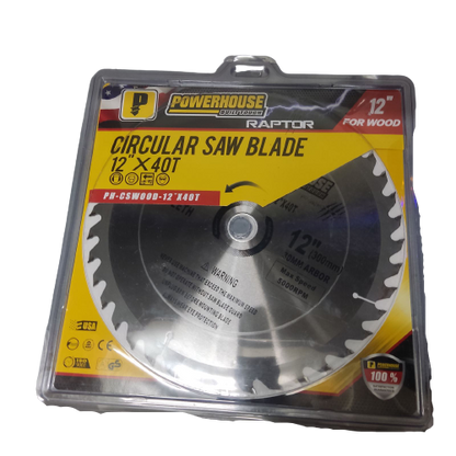 POWERHOUSE Raptor PH-CSWOOD-12" x 40T Circular Saw Blade 12" for Wood