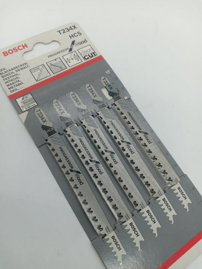 BOSCH 2608633528 T234X HCS Jigsaw Blade Set Progressor for Wood