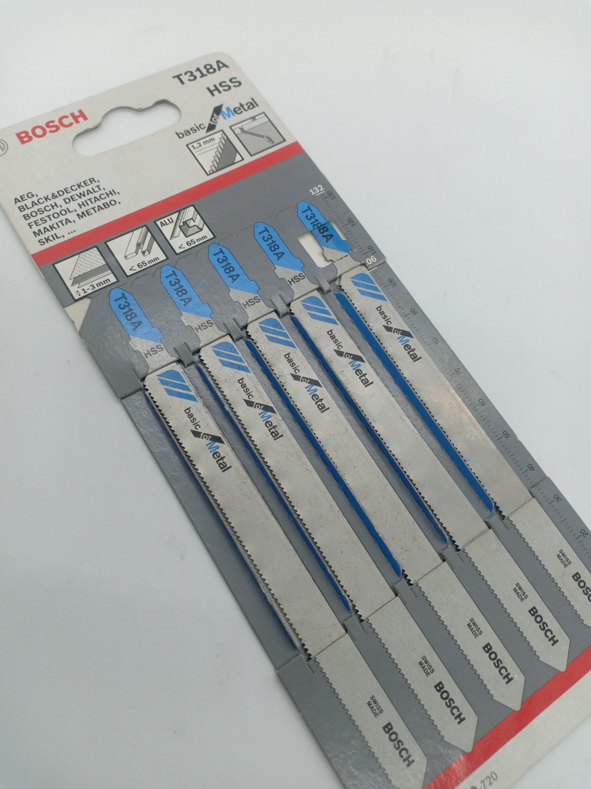 BOSCH 2608631319 T318A HSS Jigsaw Blade Set Basic for Metal