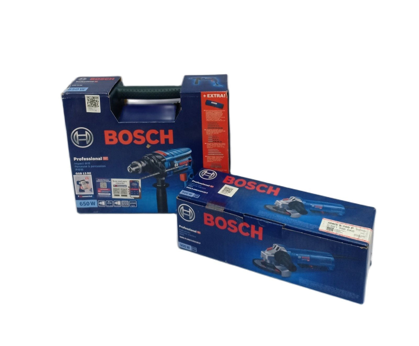 [BUNDLE] BOSCH GSB 13 RE (Wrap) Impact Drill + BOSCH GWS 9-100 P Professional Angle Grinder