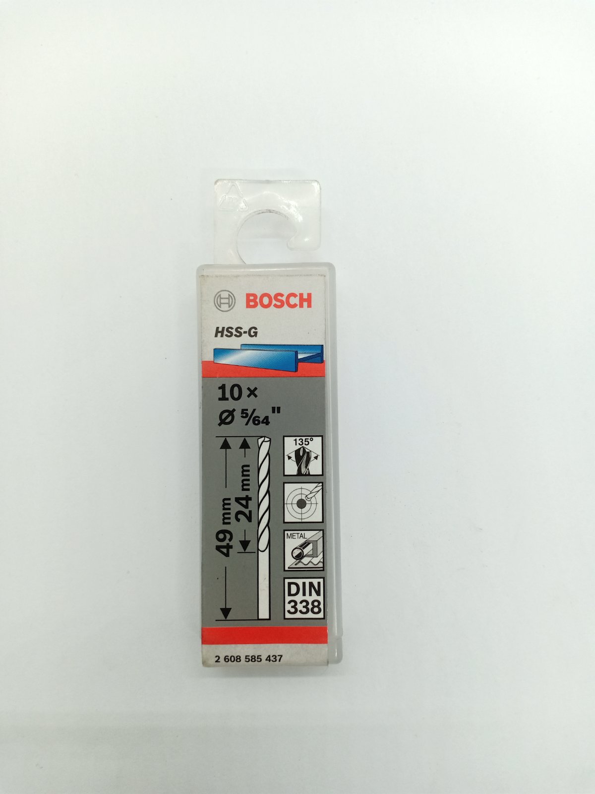 BOSCH 2608585437 HSS-G Drill BIts for Metal 5/64" (10 pcs.)