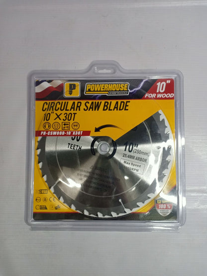 POWERHOUSE PH-CSWOOD-10"X30T Circular Saw Blade 10 inches for Wood 10" x 30T