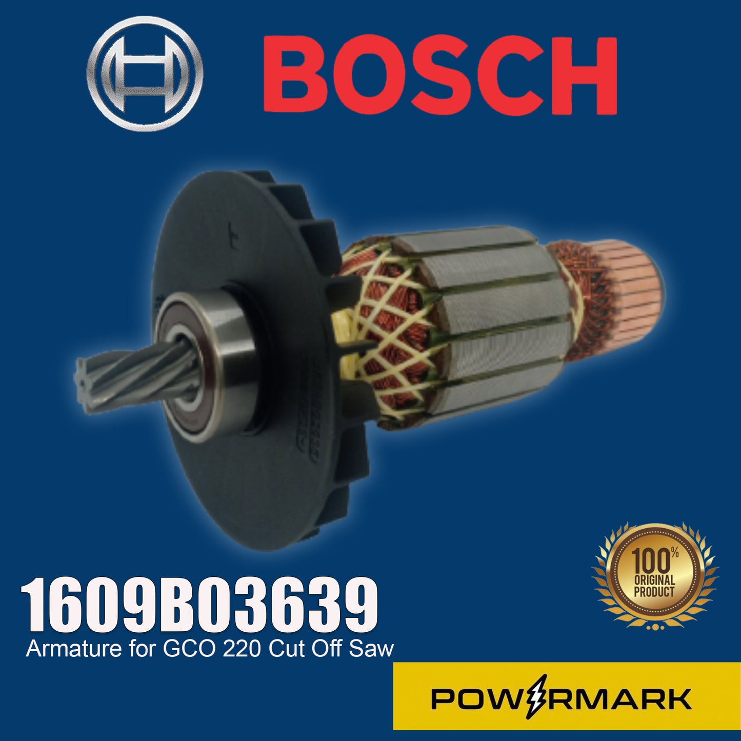 BOSCH 1609B03639 Armature for GCO 220 Cut Off Saw