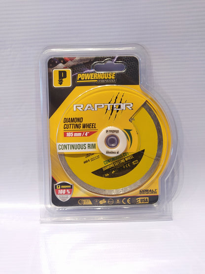 POWERHOUSE Raptor Diamond Cutting Wheel 105mm (Continuous Rim)