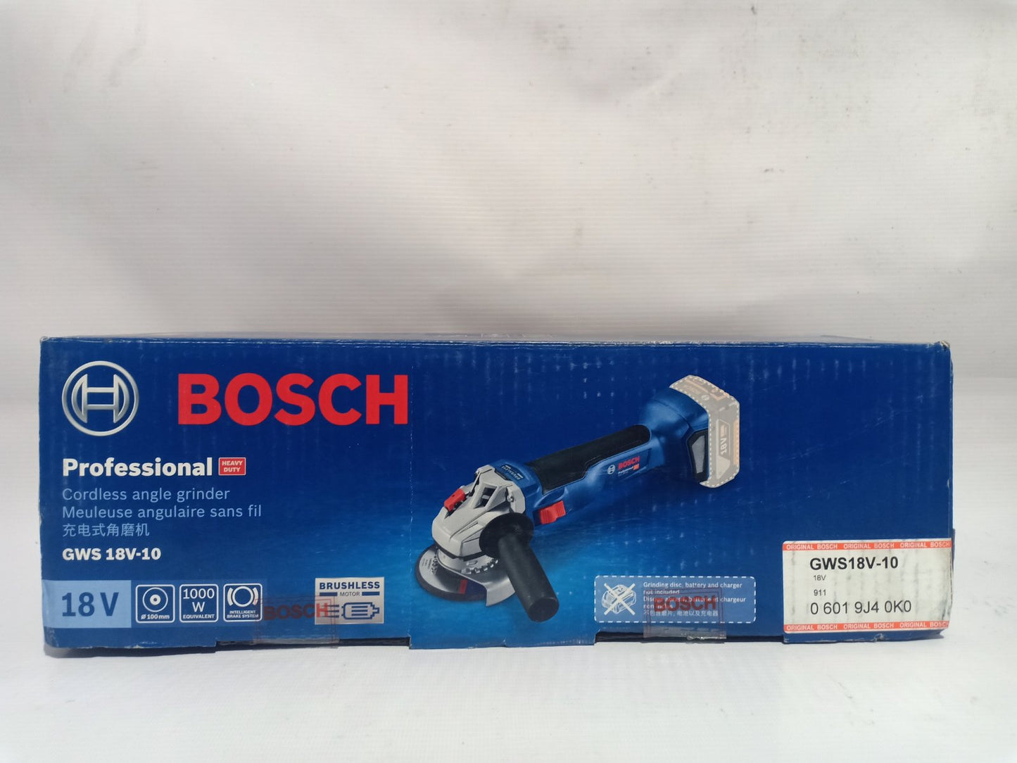 BOSCH GWS 18V-10 Brushless Cordless Angle Grinder (Solo Tool)