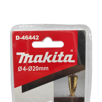 MAKITA D-46442 Step Drill Bit Straight Flute TiN Coating 4-20mm