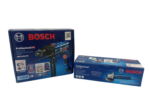 [BUNDLE] BOSCH GSB 16 RE Impact Drill (Carton) + BOSCH GWS 060 Angle Grinder