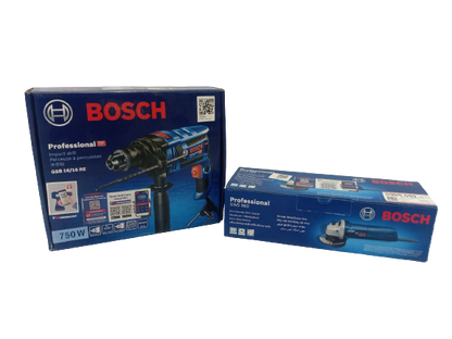 [BUNDLE] BOSCH GSB 16 RE Impact Drill (Carton) + BOSCH GWS 060 Angle Grinder