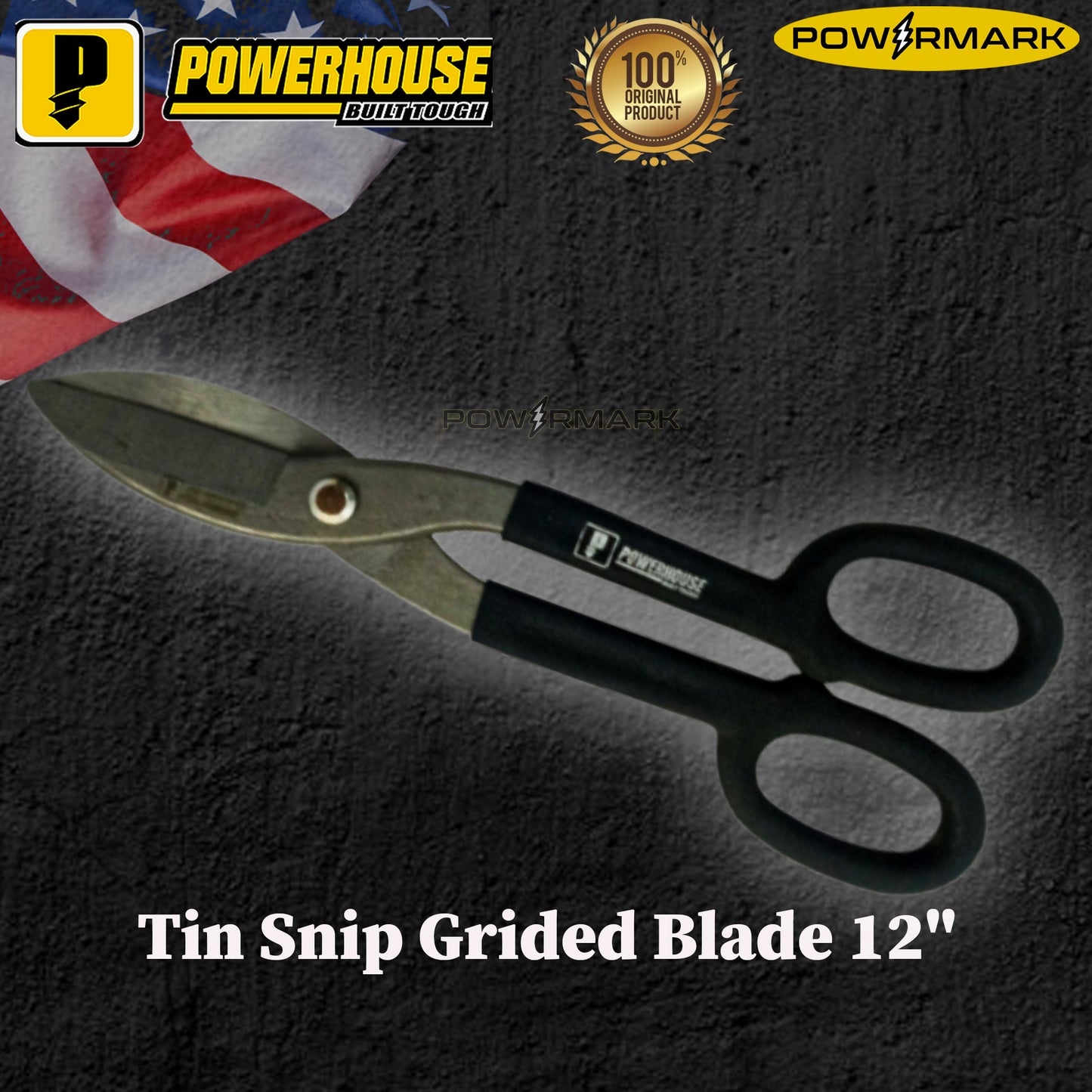 POWERHOUSE Tin Snip Grided Blade 12"