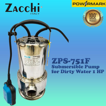 ZACCHI ZPS-751F Submersible Pump for Dirty Water 1 HP