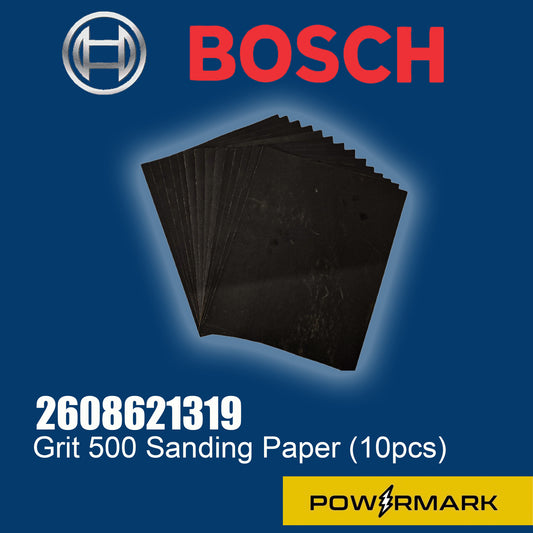 BOSCH 2608621319 Grit 500 Sanding Paper (10pcs)