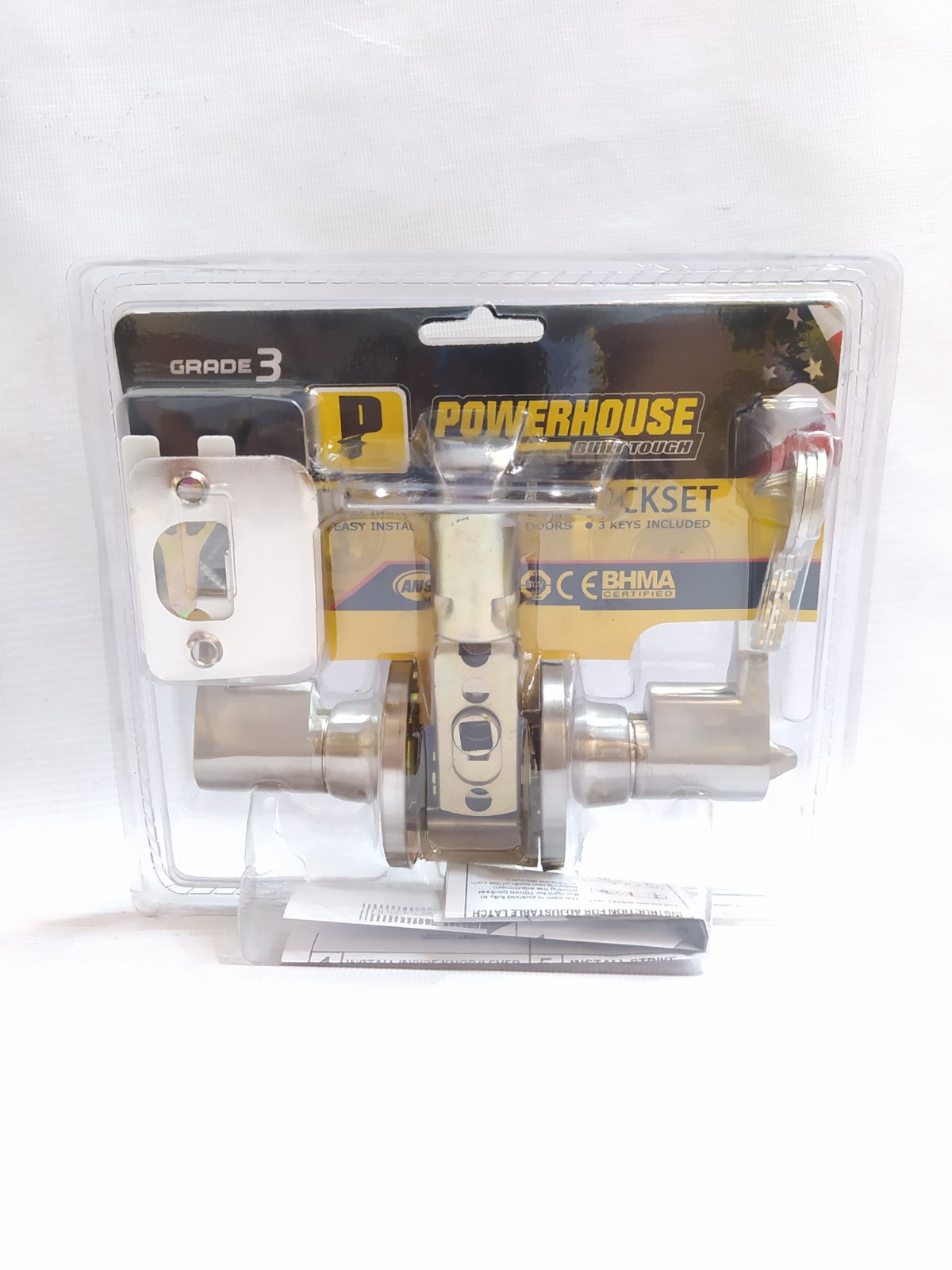 POWERHOUSE Tubular Lever Lock Set (Grade 3)