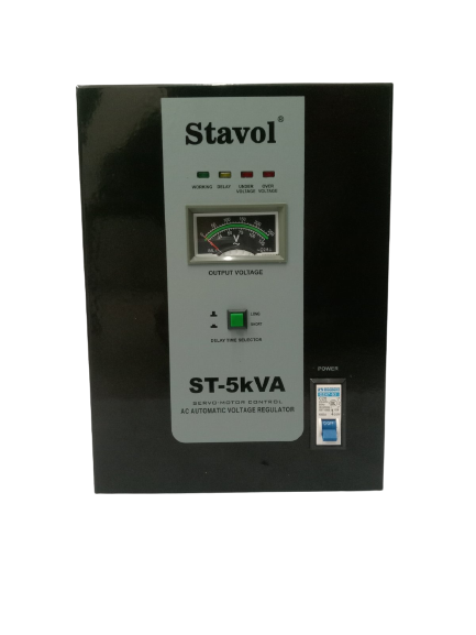 STAVOL ST-5KVA Automatic Voltage Regulator 5KVA AVR (Black)