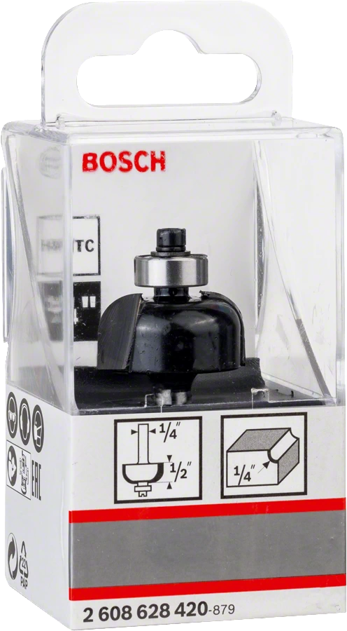 BOSCH 2608628420 Router Bit Cove + Ball 1" (1/4" shank)