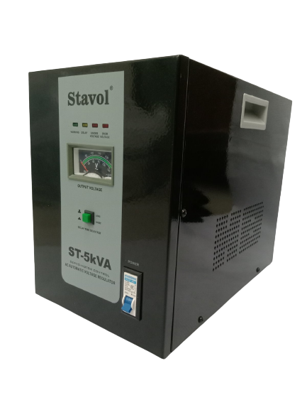 STAVOL ST-5KVA Automatic Voltage Regulator 5KVA AVR (Black)