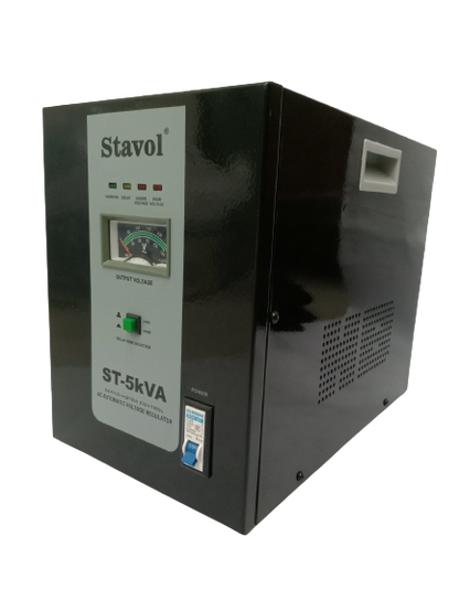 STAVOL ST-5KVA Automatic Voltage Regulator 5KVA AVR (Black)