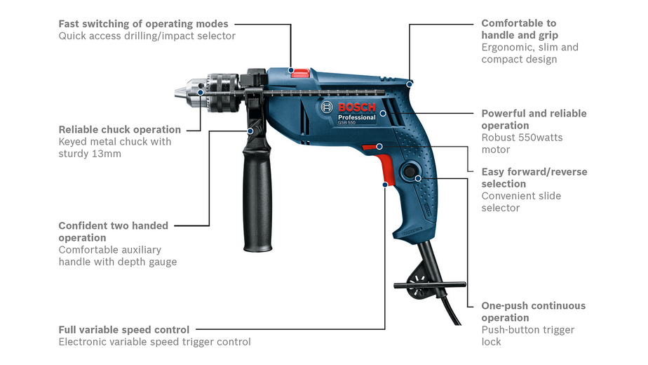 BOSCH GSB 550 Professional Impact Drill