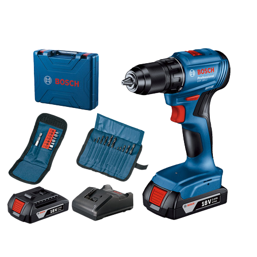 BOSCH GSR 185-Li Brushless Cordless Drill Driver 18V with 23pcs. Accesories