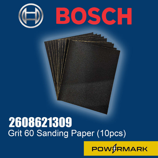 BOSCH 2608621309 Grit 60 Sanding Paper (10pcs)