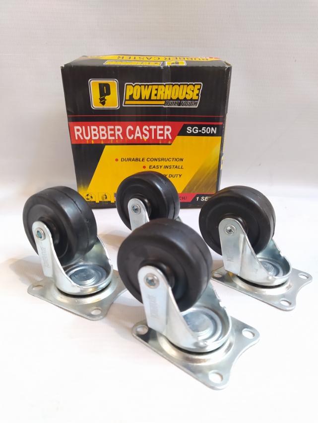 POWERHOUSE SG-50N Rubber Caster Set (2 inch)