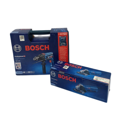 [BUNDLE] BOSCH GSB 13 RE Impact Drill With Hand Tools and Accessories + BOSCH GWS 9-100 P Professional Angle Grinder