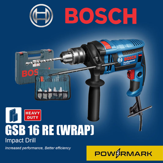 BOSCH GSB 16 RE Impact Drill Wrap Set with Accessories