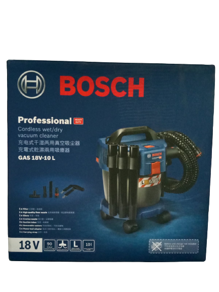 BOSCH GAS 18V-10L Cordless Wet/Dry Vacuum Cleaner with Wheels